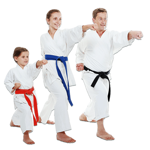 Martial Arts Lessons for Families in Centreville VA - Man and Daughters Family Punching Together