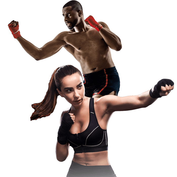 Mixed Martial Arts Lessons for Adults in Centreville VA - Man and Woman Punching Hooks